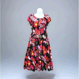 Anthropologie Dress
Fig and Flower Maxi Dress 2X Peasant 2 Pc Layered Chiffon